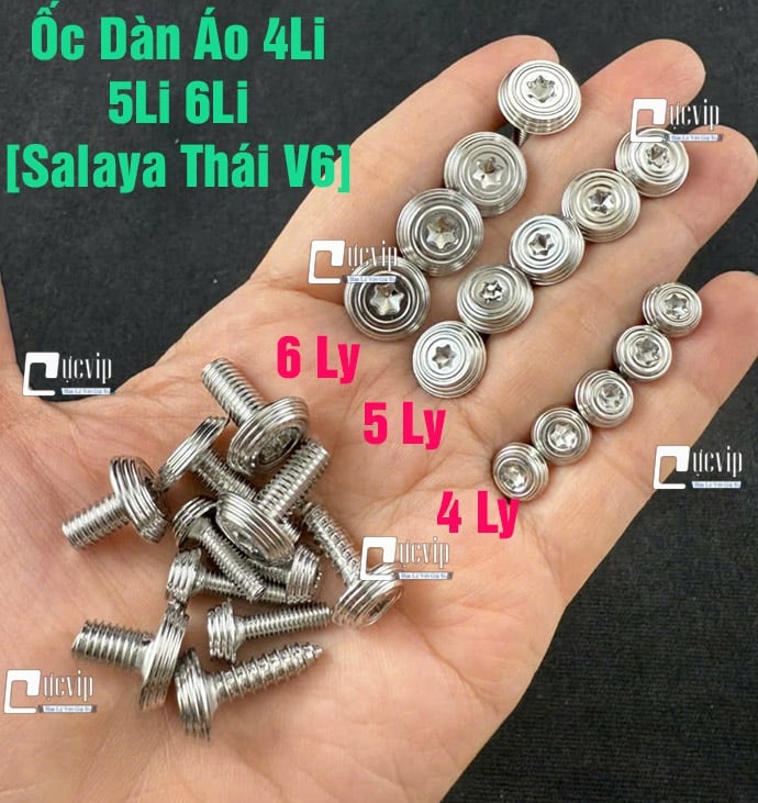 [Giá Sỉ] Ốc Dàn Áo 4Li 5Li 6Li [Salaya Thái V6] Inox 304 MS6763