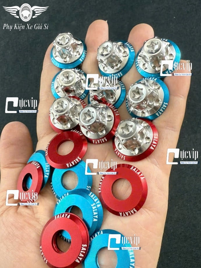 Ốc Chân Kính (Gương) Bông D3 Inox 304 [Tặng Lông Đền SALAYA] Gắn Wave, Dr, Fu, AB, Vario, PCX, Vision, SH, SH Mode, Lead, Sonic, Win, Ex, Si, NVX, Yaz (Giá 1 Ốc) MS6785