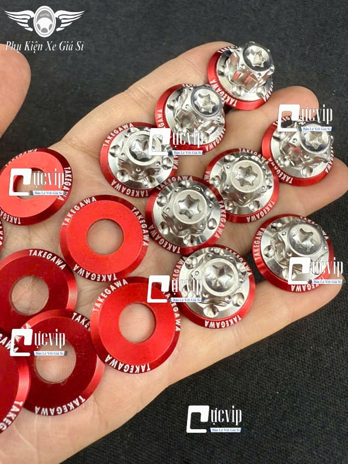 Ốc Chân Kính (Gương) Bông D3 Inox 304 [Tặng Lông Đền TAKEGAWA] Gắn Wave, Dr, Cub, Fu, AB, Vario, PCX, Vision, SH, SH Mode, Lead, Sonic, Win, Ex, Si, NVX, Yaz (Giá 1 Ốc) MS6786