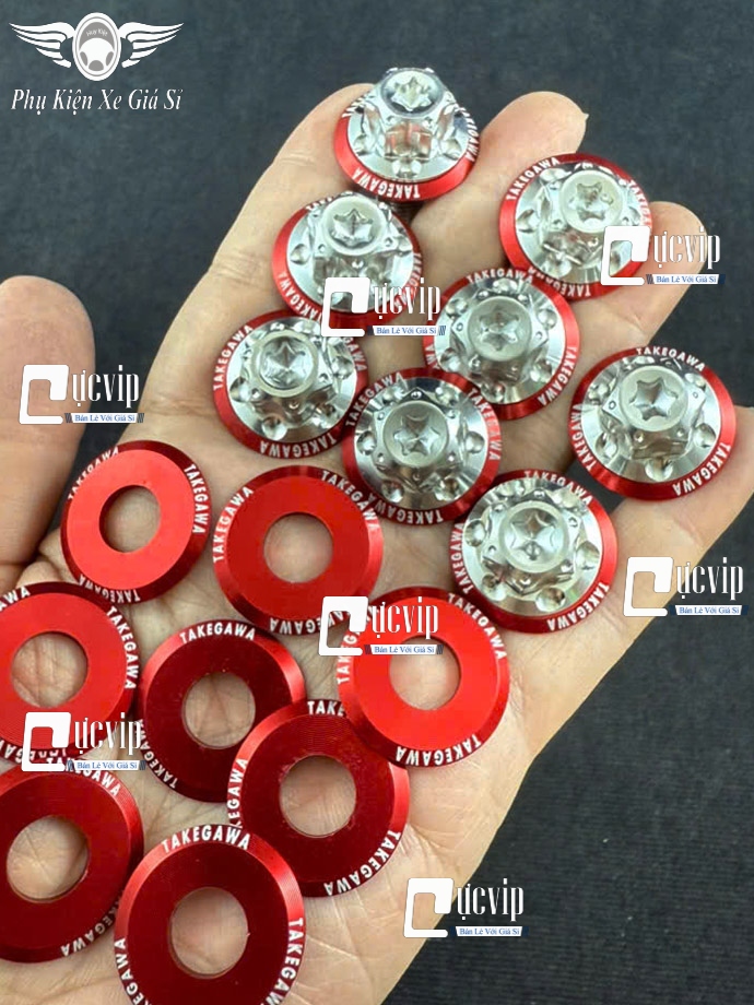 Ốc Chân Kính (Gương) Bông D3 Inox 304 [Tặng Lông Đền TAKEGAWA] Gắn Wave, Dr, Cub, Fu, AB, Vario, PCX, Vision, SH, SH Mode, Lead, Sonic, Win, Ex, Si, NVX, Yaz (Giá 1 Ốc) MS6786