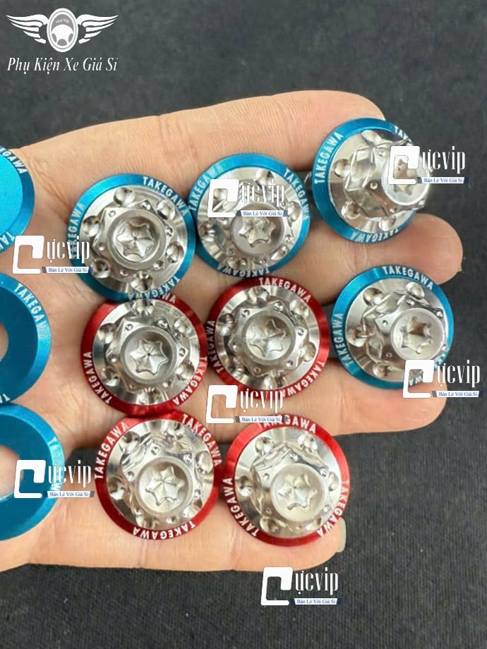 Ốc Chân Kính (Gương) Bông D3 Inox 304 [Tặng Lông Đền TAKEGAWA] Gắn Wave, Dr, Cub, Fu, AB, Vario, PCX, Vision, SH, SH Mode, Lead, Sonic, Win, Ex, Si, NVX, Yaz (Giá 1 Ốc) MS6786