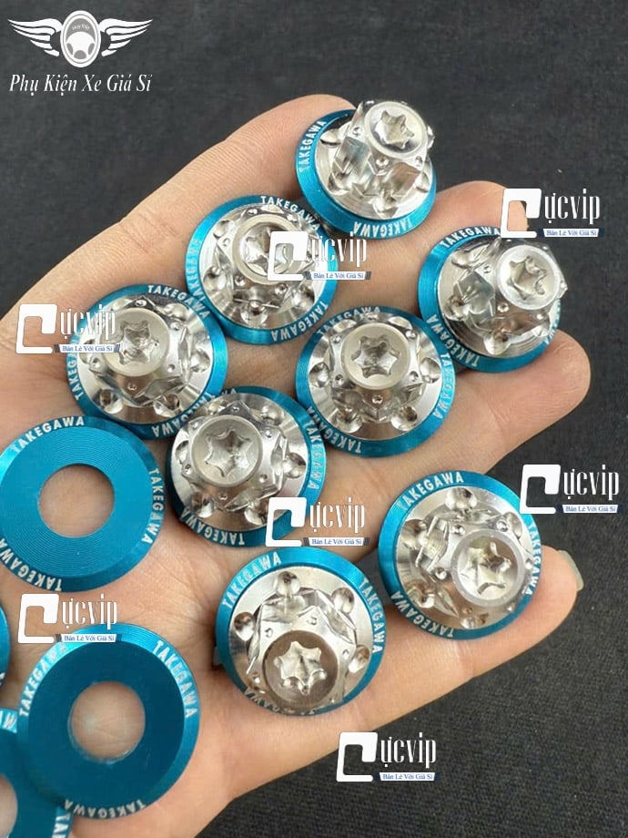 Ốc Chân Kính (Gương) Bông D3 Inox 304 [Tặng Lông Đền TAKEGAWA] Gắn Wave, Dr, Cub, Fu, AB, Vario, PCX, Vision, SH, SH Mode, Lead, Sonic, Win, Ex, Si, NVX, Yaz (Giá 1 Ốc) MS6786