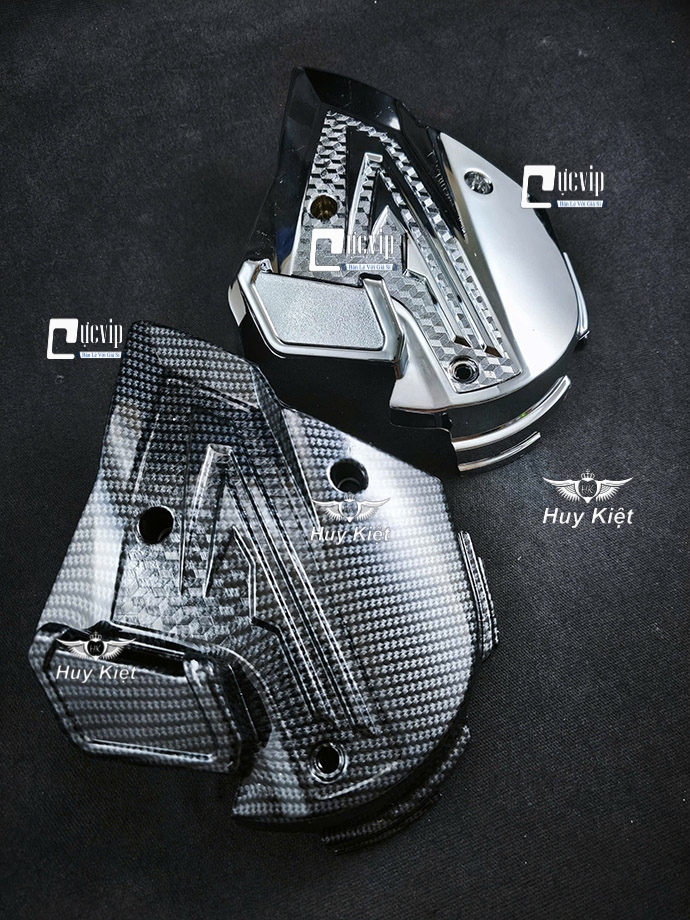 Ốp Lốc Máy Trước Vario 160cc, AB 160cc, AB 125cc (Đời 2023 - 2025), Stylo 160cc, Xi Niken, Sơn Cabon MS6923