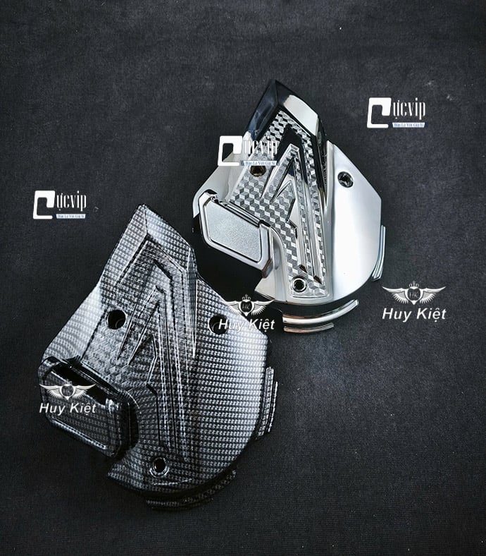 Ốp Lốc Máy Trước Vario 160cc, AB 160cc, AB 125cc (Đời 2023 - 2025), Stylo 160cc, Xi Niken, Sơn Cabon MS6923
