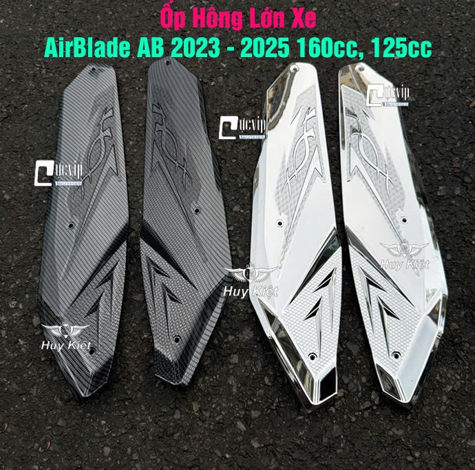 Ốp Hông Lớn Xe AirBlade AB 2023 - 2025 160cc, 125cc Xi Mạ Crom, Carbon MS6806