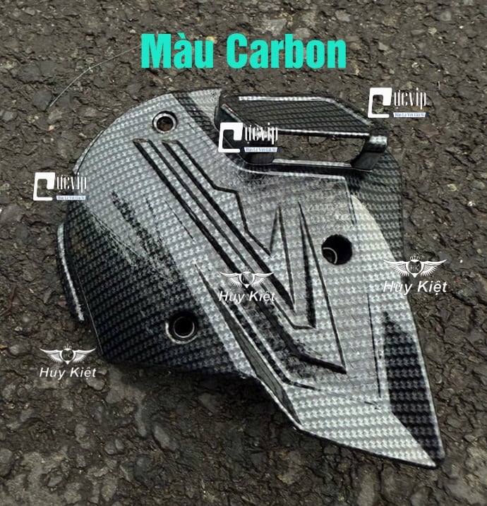 Ốp Lốc Máy Trước Vario 160cc, AB 160cc, AB 125cc (Đời 2023 - 2025), Stylo 160cc, Xi Niken, Sơn Cabon MS6923