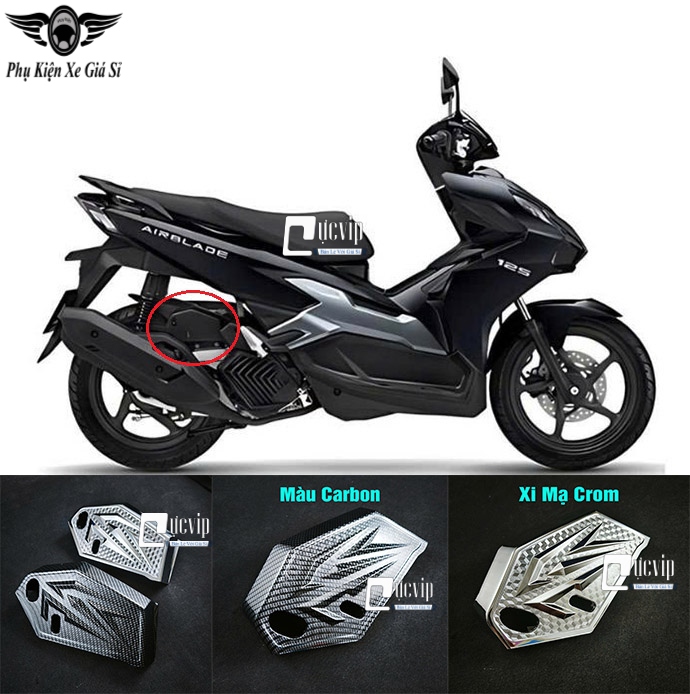 Nắp Nước AirBlade AB 2023 - 2025 160cc, 125cc Xi Mạ Crom, Carbon MS6799