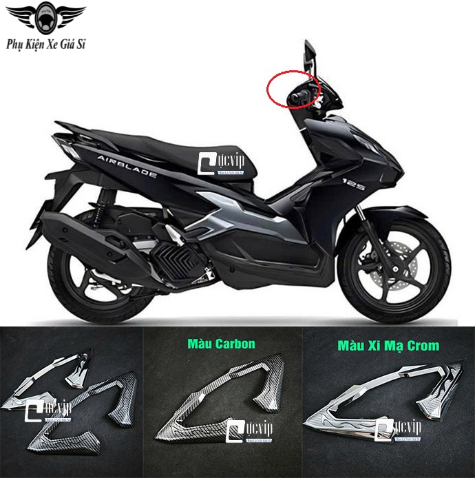 Ốp Viền Đồng Hồ AirBlade AB 2020 - 2025 160cc, 150cc 125cc Xi Mạ Crom, Carbon MS6816
