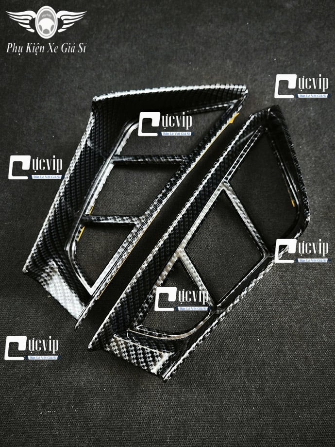 Ốp Viền Đèn Pha Trước Vario 160cc Xi Niken, Sơn Cabon MS6915