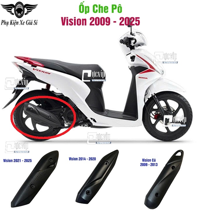 [Mẫu Theo Xe] Ốp Che Pô Vision 2009 - 2013, Vision 2014 - 2020, Vision 2021 - 2025 MS6873