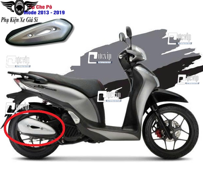 [Mẫu Theo Xe] Ốp Che Pô SH Mode 2013 - 2019, SH Mode 2020 - 2025 MS6864