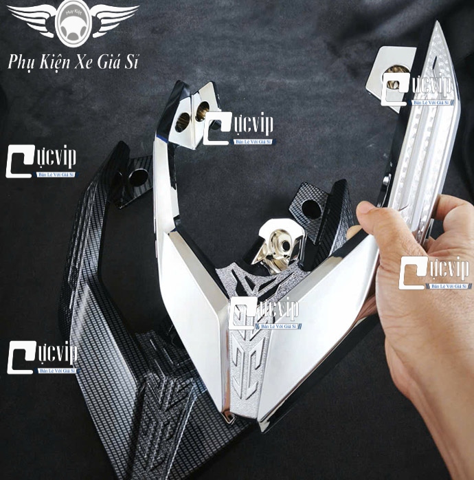 [Mẫu Mới] Ốp Cảng Sau Carbon, Xi Niken Airblade AB 160cc, Airblade 2020 - 2025 125cc 150cc 160cc MS6890