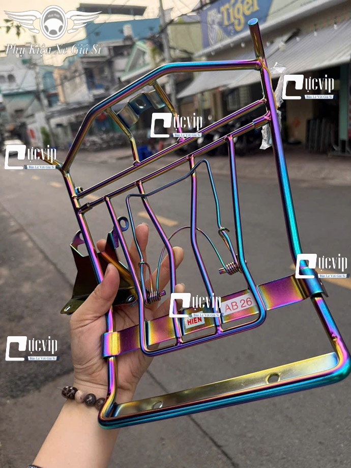 [Mẫu Mới] Baga Giữa AirBlade AB 2026 160cc, 125cc Inox 304 Xi Titan 7 Màu Dày 10Ly Cao Cấp MS6886