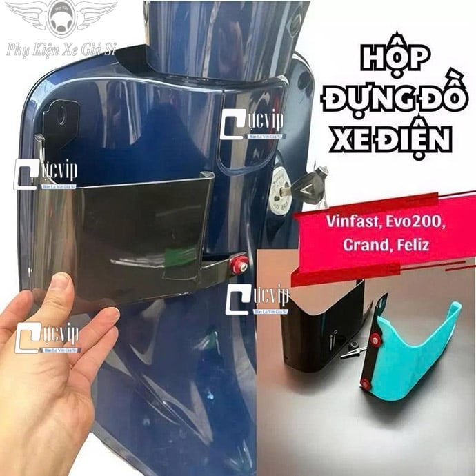 Hộc Đựng Đồ Bên Trái Gắn Xe Điện Vinfast Evo200, Evo Grand, Feliz MS6930
