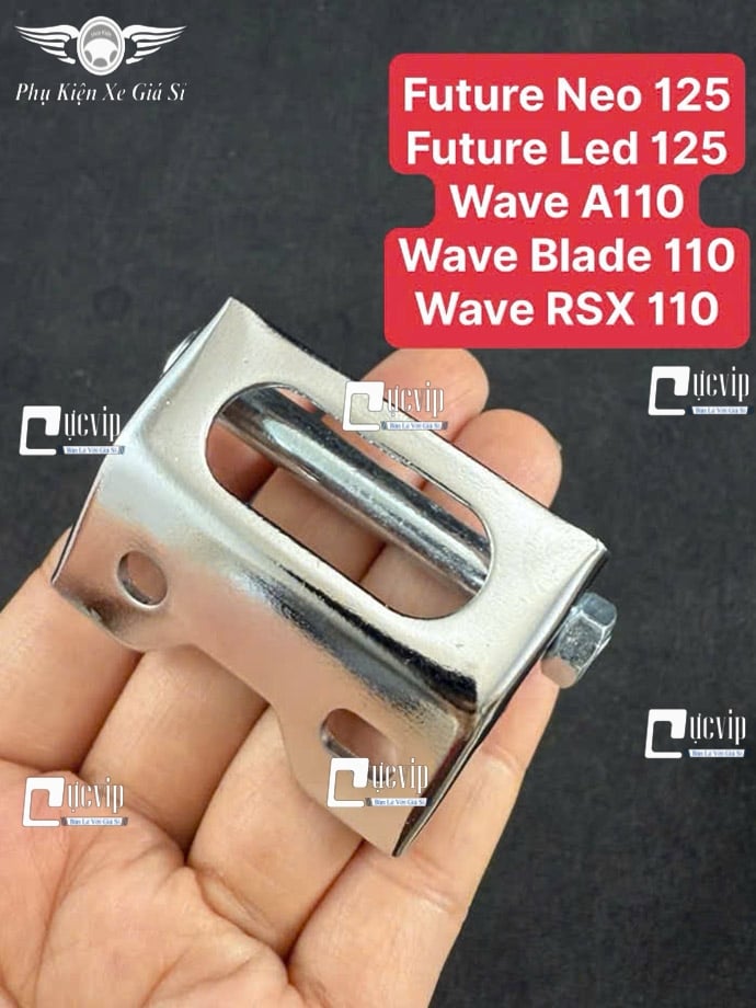 Pat Gắn Yên Trước [Bản Lề Yên] Xe Wave Nhỏ, Wave RS, Wave A 100, Wave A 110, Wave RSX 110, Wave Blade 110 2017 - 2026, Dream, Future Neo, Future Led, Xi Niken Sáng Bóng MS6934