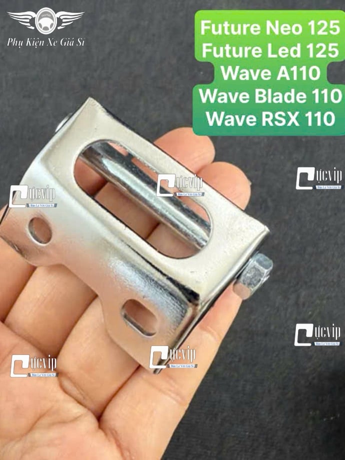 Pat Gắn Yên Trước [Bản Lề Yên] Xe Wave Nhỏ, Wave RS, Wave A 100, Wave A 110, Wave RSX 110, Wave Blade 110 2017 - 2026, Dream, Future Neo, Future Led, Xi Niken Sáng Bóng MS6934