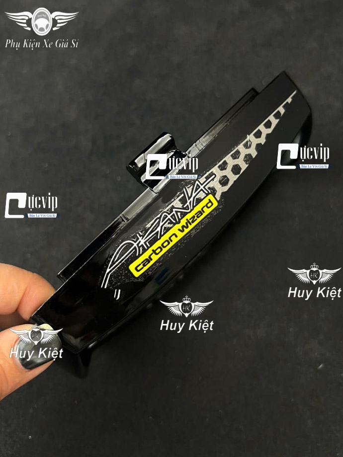 Ốp Viền Đầu Đèn Pha Trước Carbon, Đen Bóng Gắn Super Dream 100cc, Dream Thái MS6938