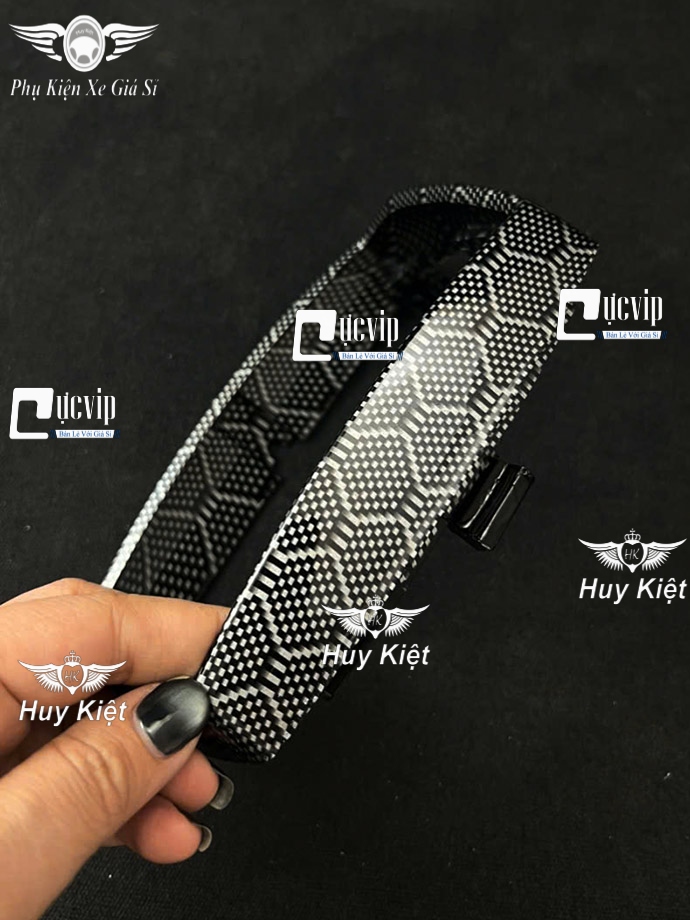 Ốp Viền Đầu Đèn Pha Trước Carbon, Đen Bóng Gắn Super Dream 100cc, Dream Thái MS6938
