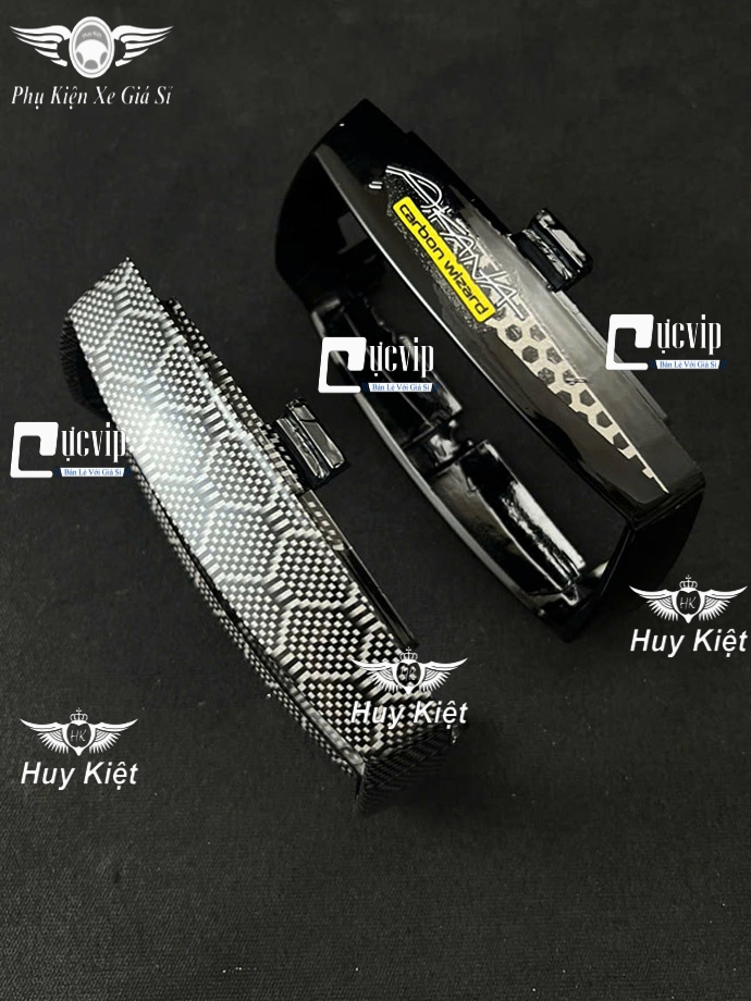 Ốp Viền Đầu Đèn Pha Trước Carbon, Đen Bóng Gắn Super Dream 100cc, Dream Thái MS6938