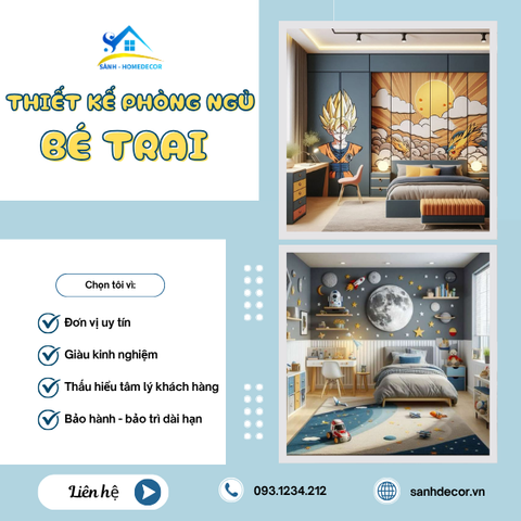 Bí quyết thiết kế phòng ngủ cho bé trai khiến các con thích mê