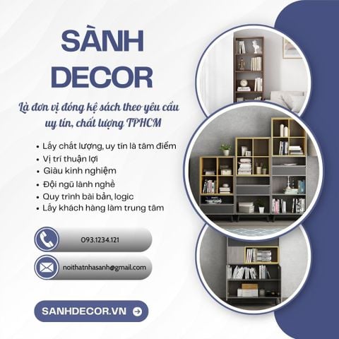 Đóng kệ sách theo yêu cầu TPHCM | Thi công & Sản xuất tại xưởng