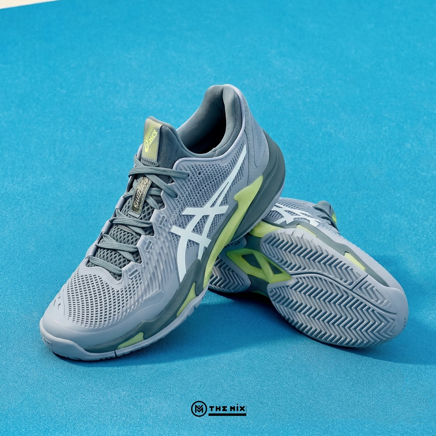Asics Court FF3 Grey Blue White - 1041A370-404 - Giày Pickleball