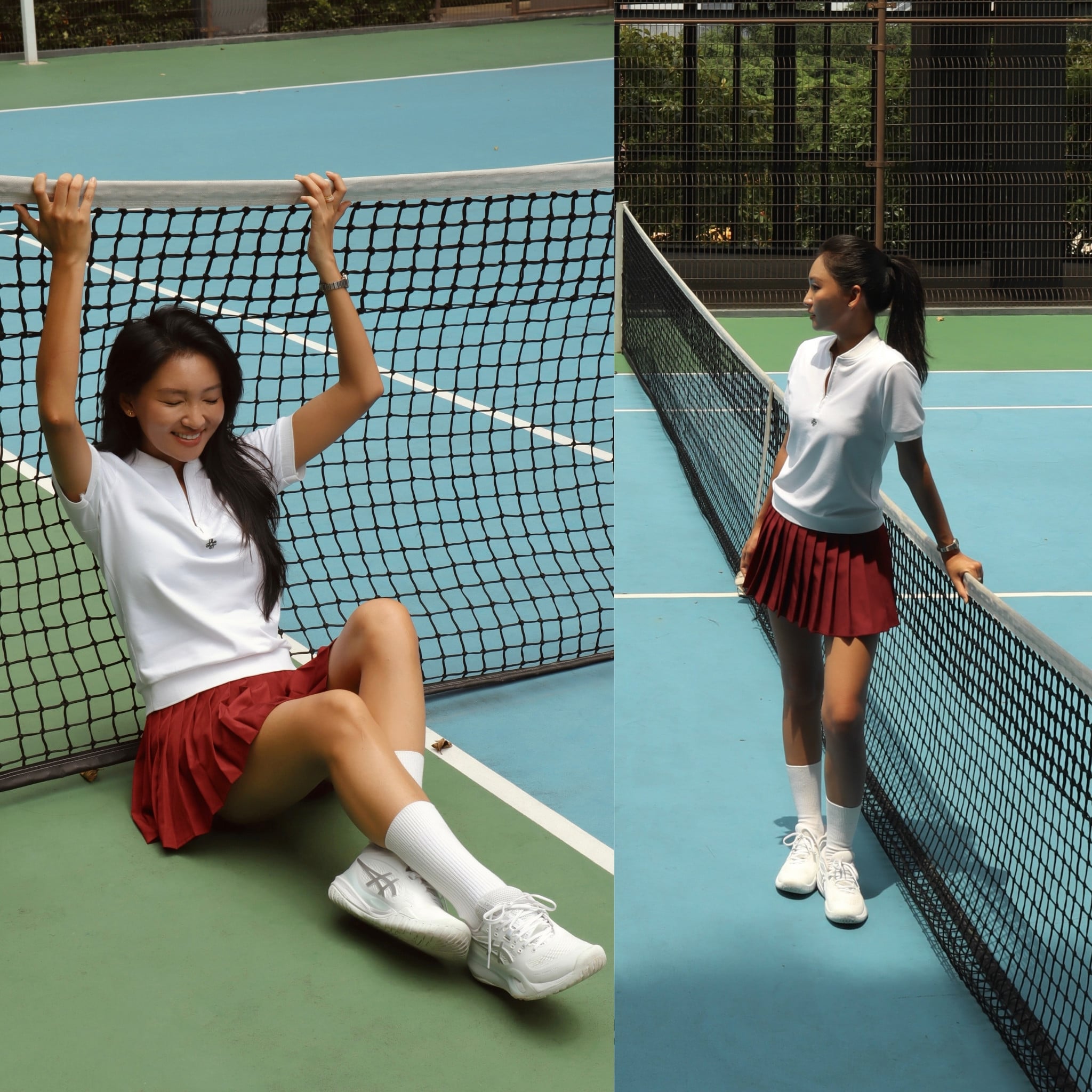 PicknMix Chân Váy Pleated Skirt Xếp Ly Nhỏ - Đỏ