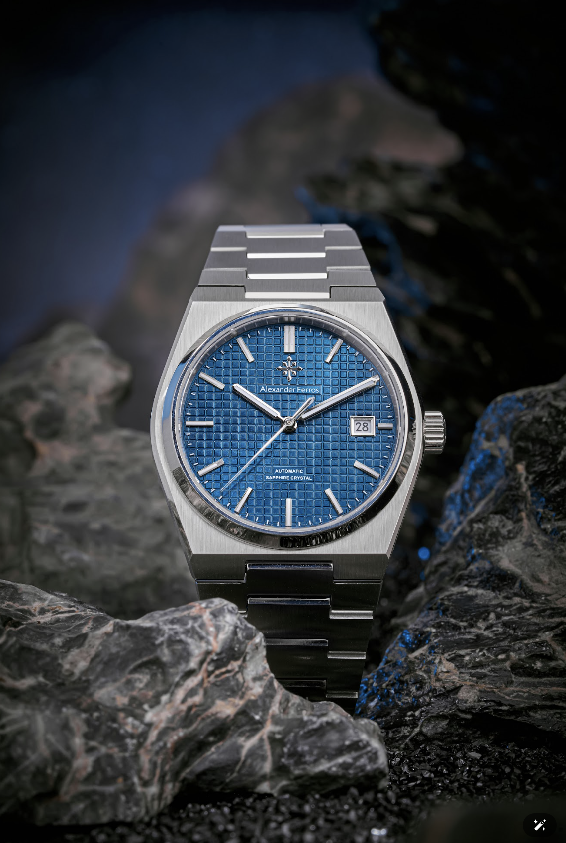 Đồng Hồ 5052S/05 Guilloché Navy - Alexander Ferros Chính Hãng