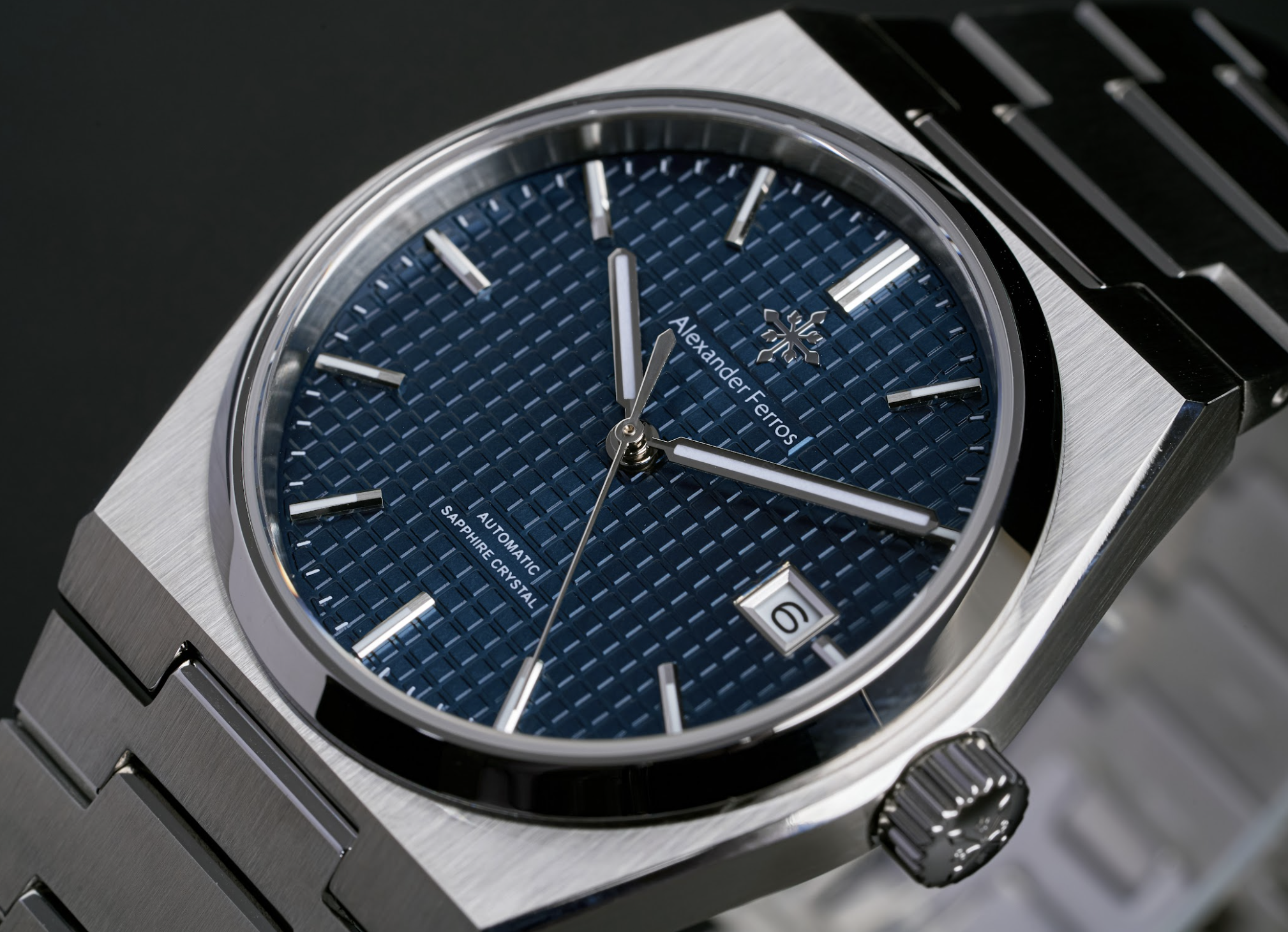 Đồng Hồ 5052S/05 Guilloché Navy - Alexander Ferros Chính Hãng
