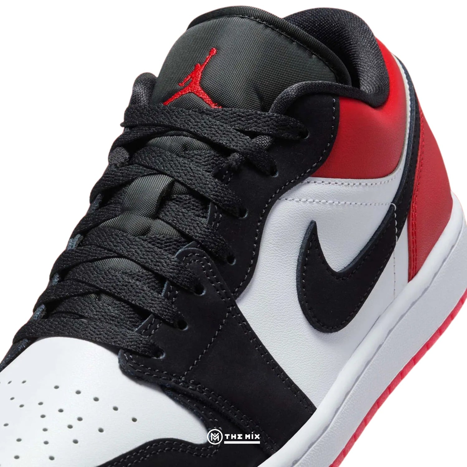 Air Jordan 1 Low Black Toe New, Jordan 1 Low Black Toe, IB8971-106, Jordan special box, upgraded leather Jordan 1 Low, Jordan heel logo, Black Toe Jordan Low