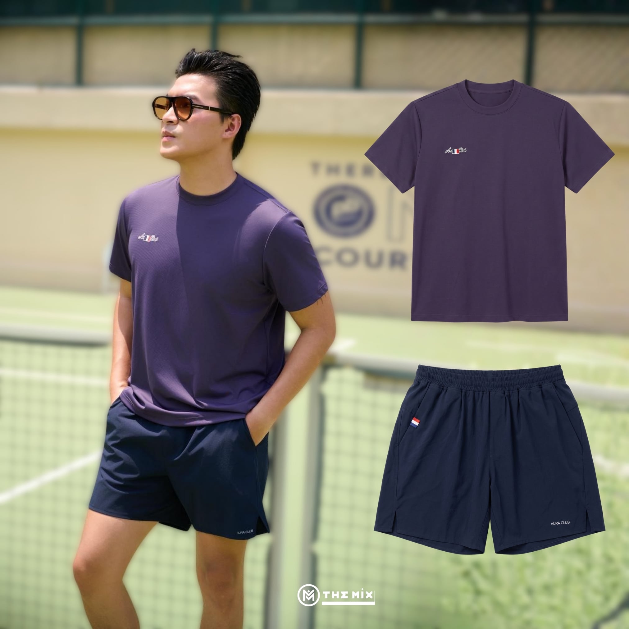 Áo Aura Club Active Tee - Tím