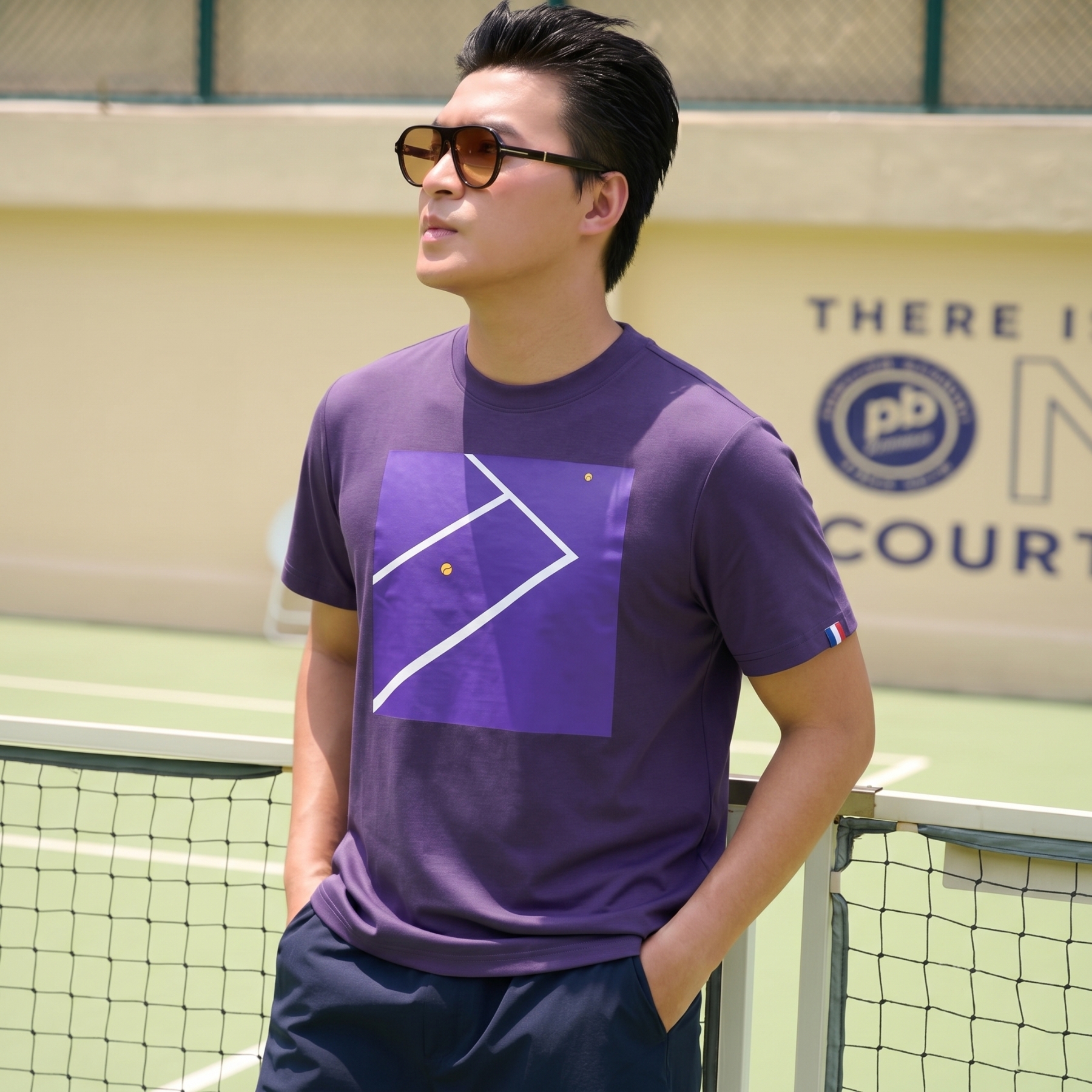 Áo Aura Club Baseline Boxy Tee - Tím