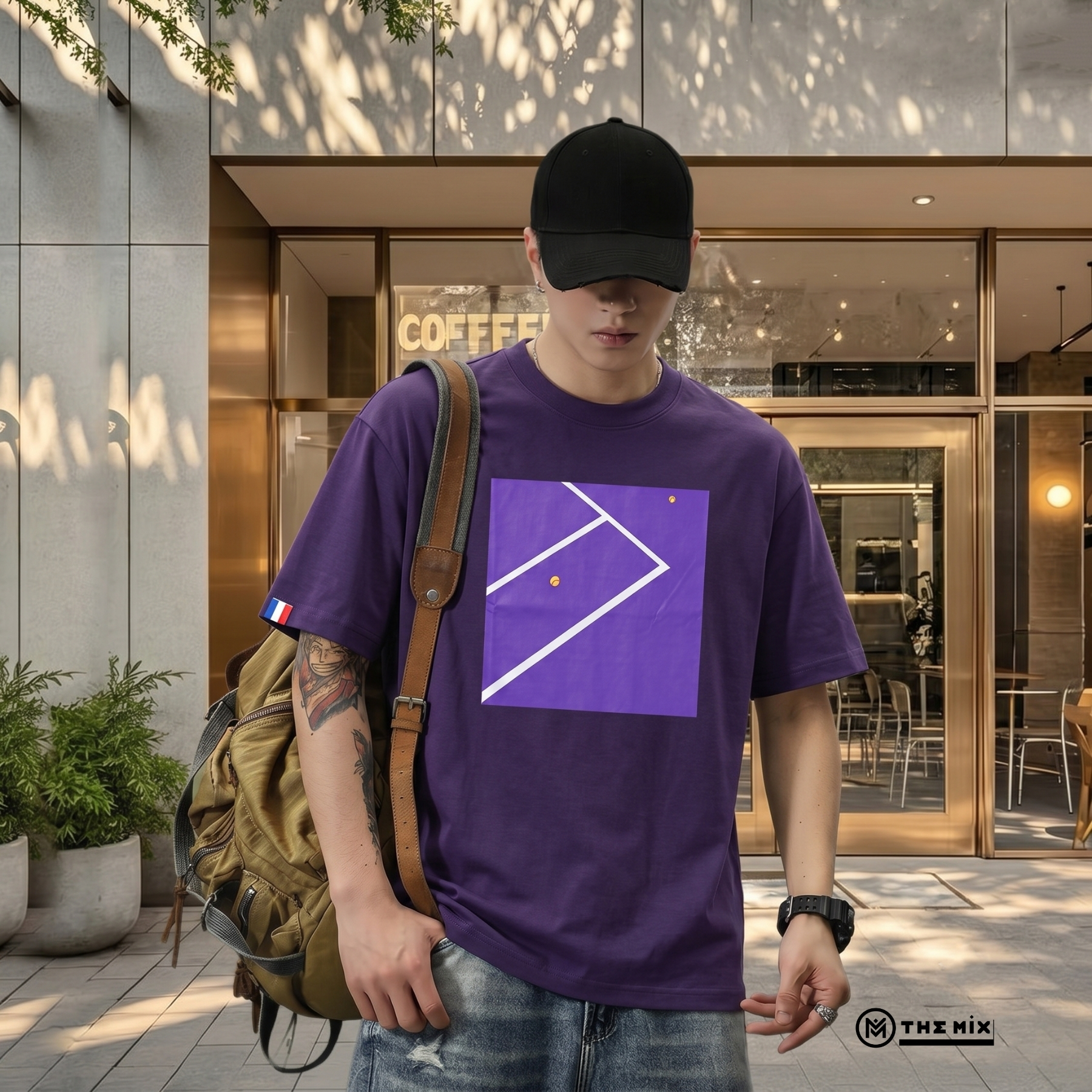 Áo Aura Club Baseline Boxy Tee - Tím