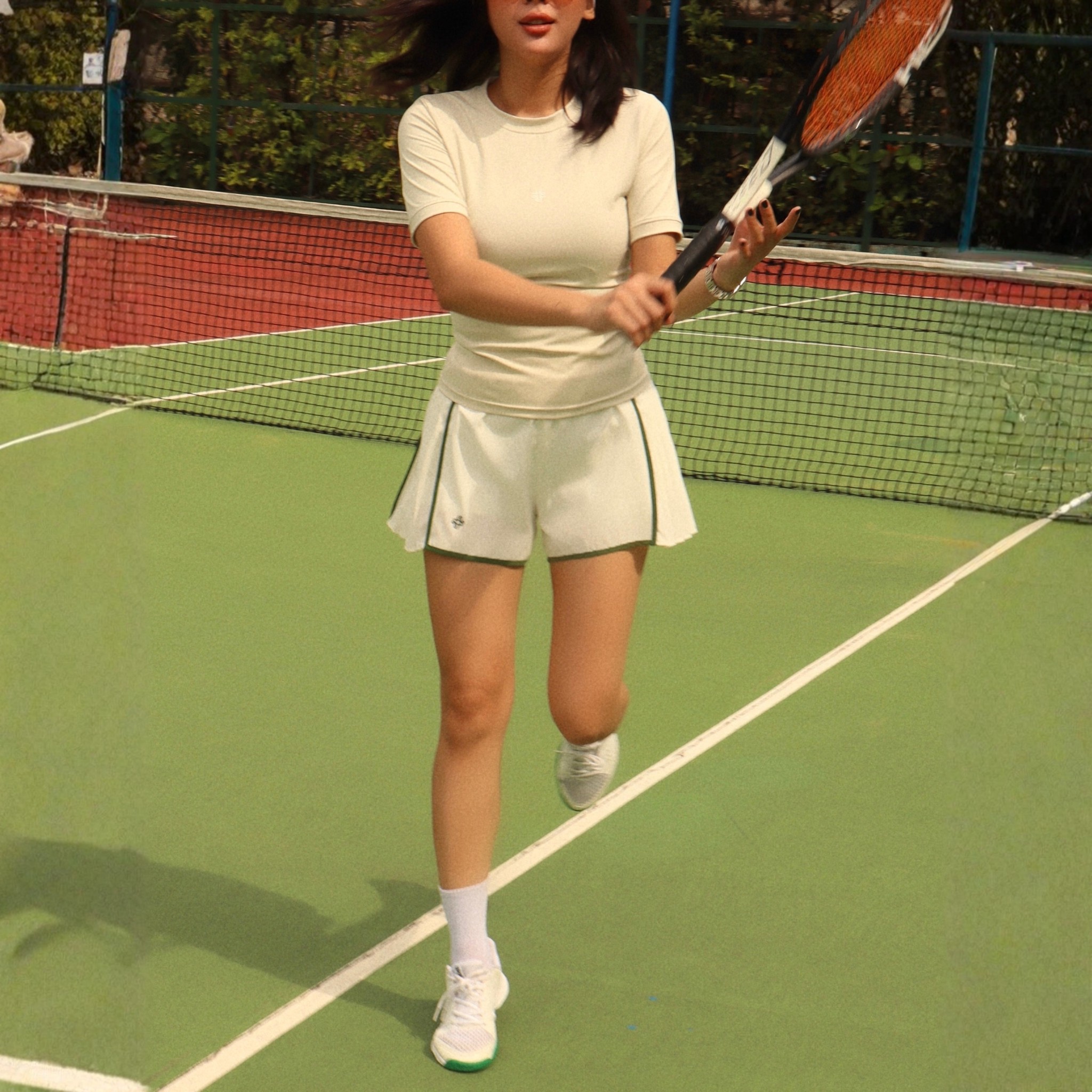 Áo thể thao nữ Elle Tee - Beige - PicknMix Sportwear