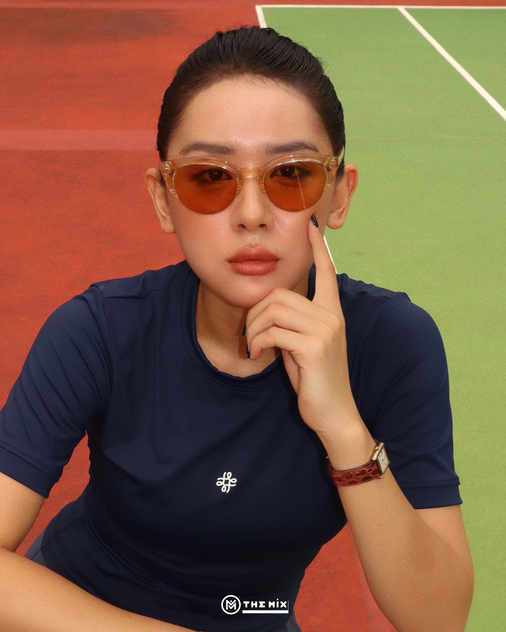 Áo thể thao nữ Elle Tee - Xanh Navy - PicknMix