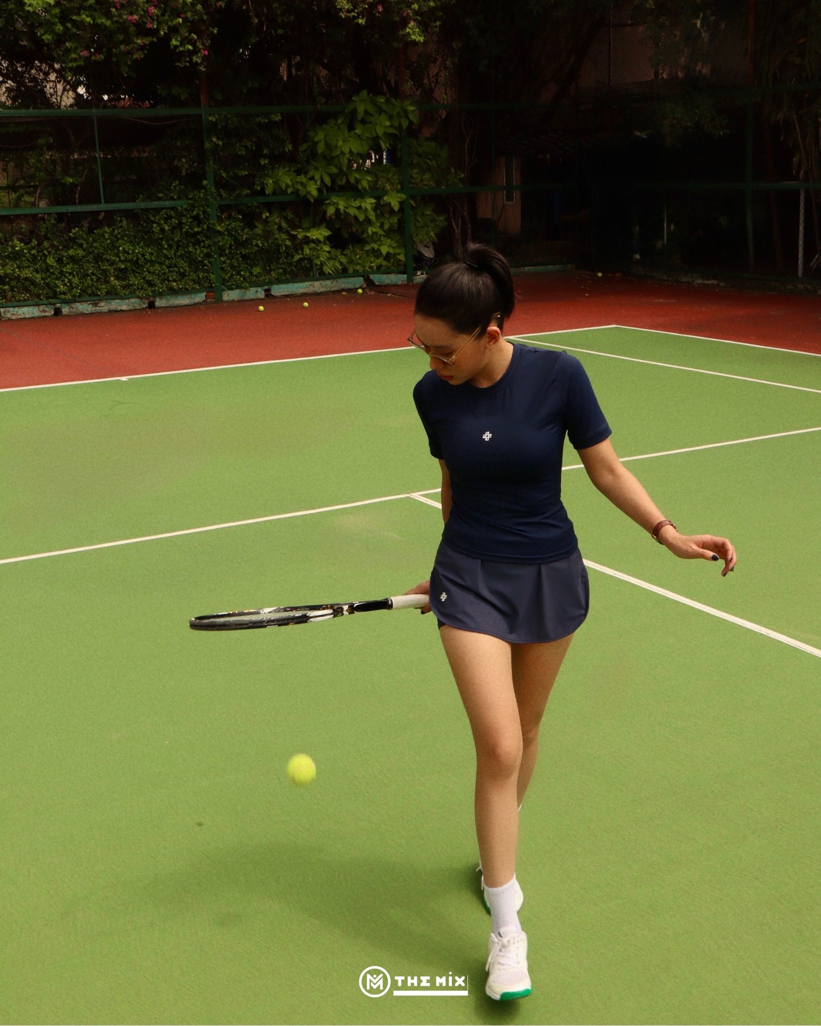 Áo thể thao nữ Elle Tee - Xanh Navy - PicknMix