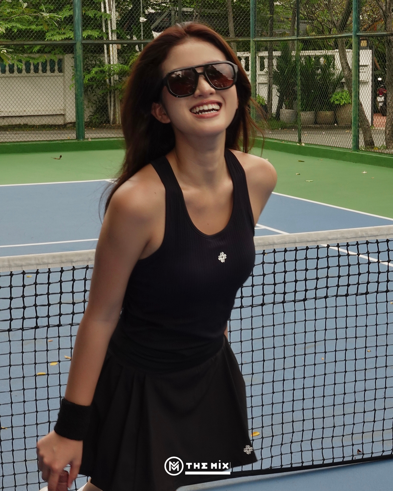 Áo thể thao nữ Mix Top Màu Đen - PicknMix Sportwear