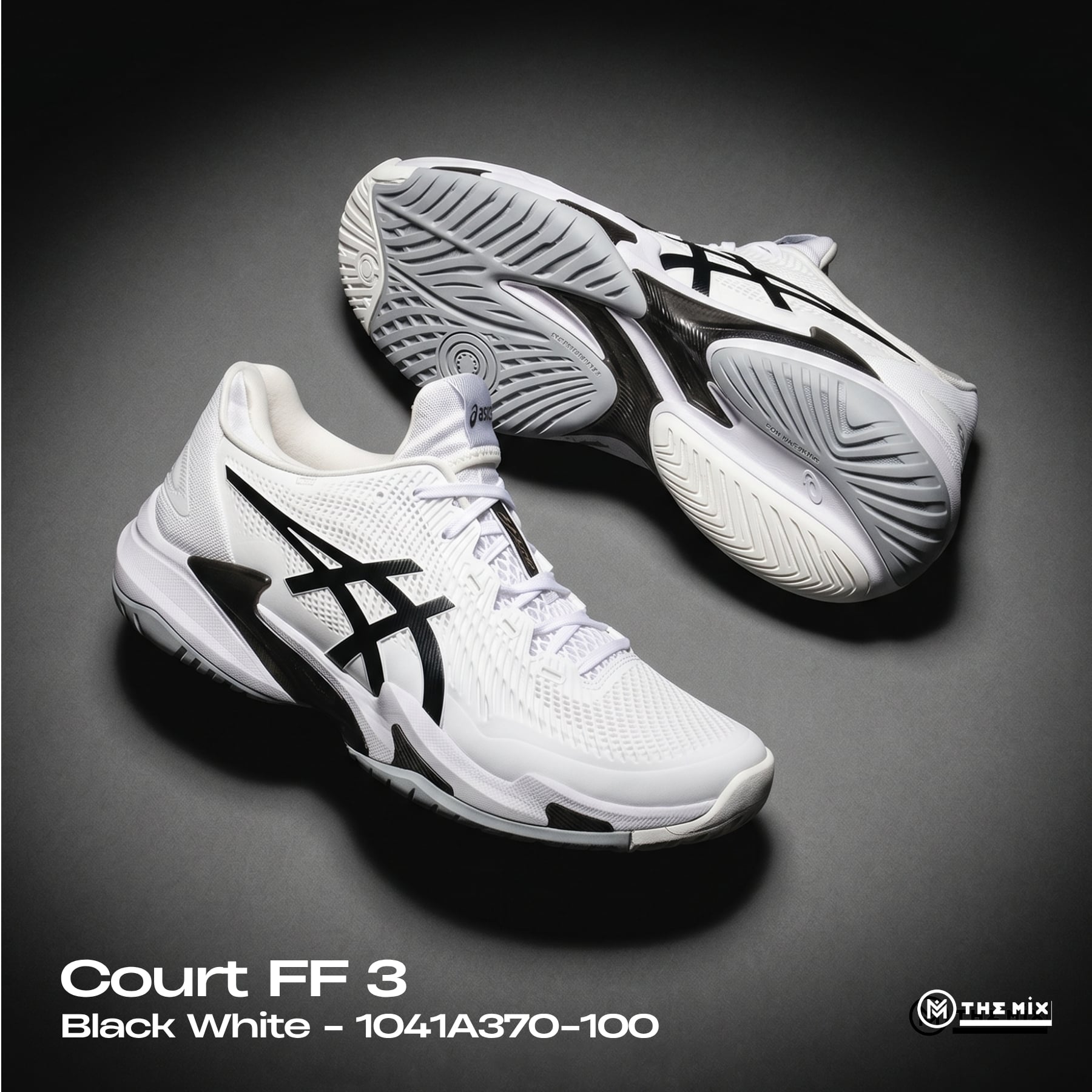 Asics Court FF 3 'White Black' - 1041A370-100 Giày Pickelball