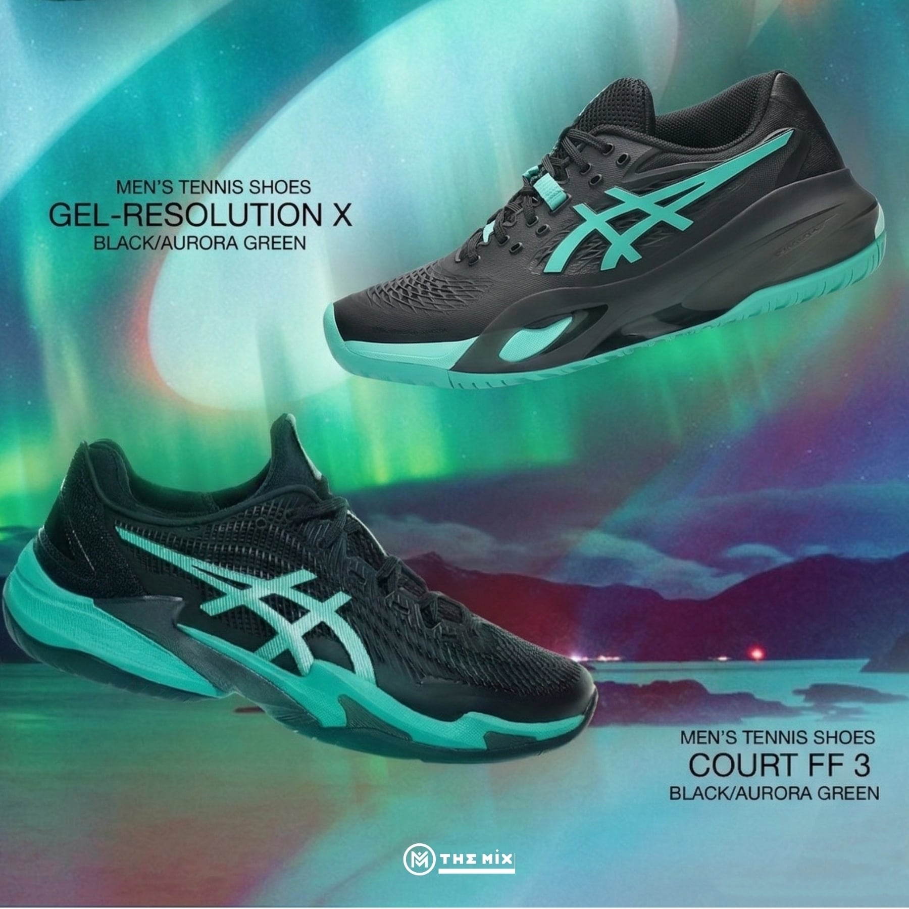 Asics Court FF3 Black Aurora Light - 1041A370-002 - Giày Pickleball Chính Hãng