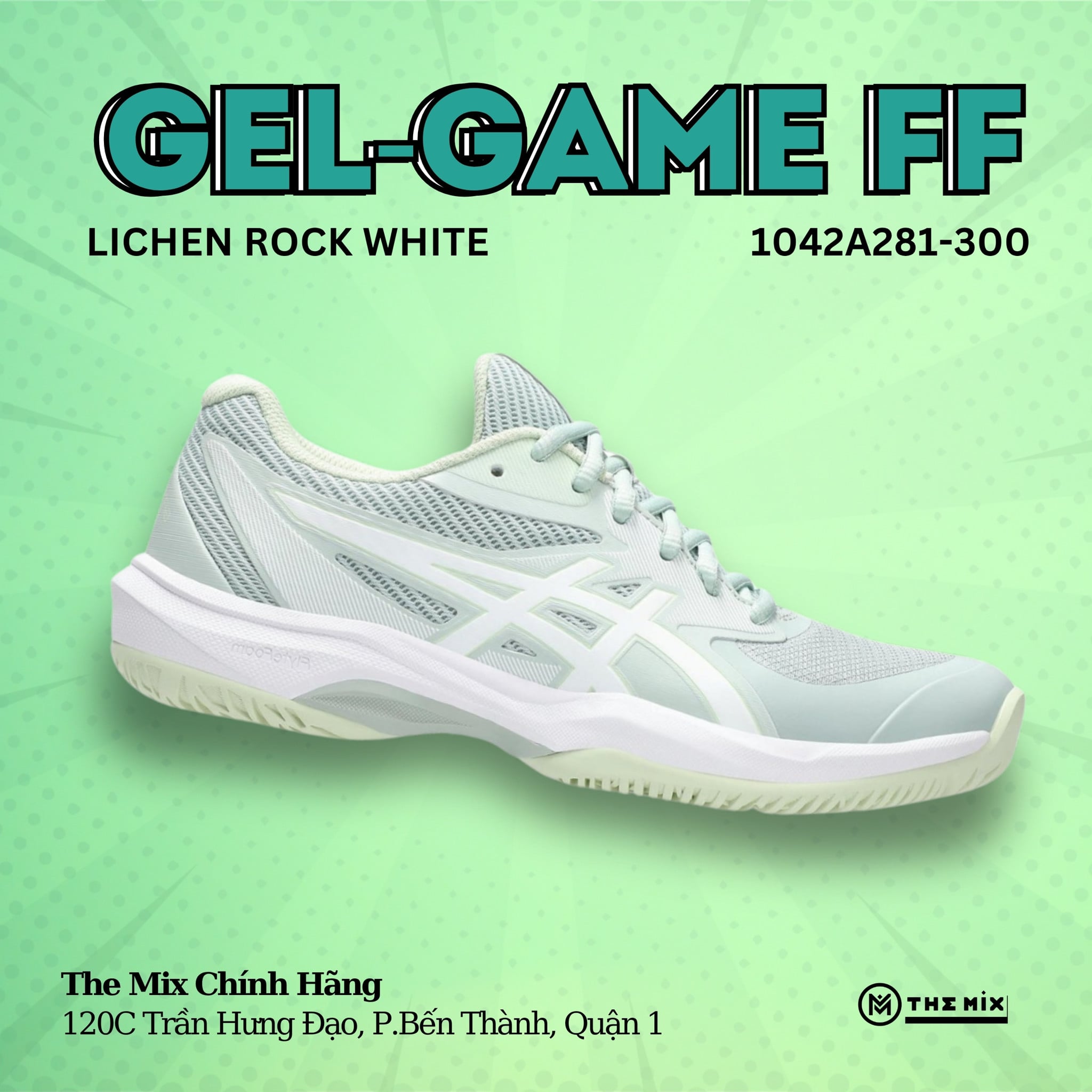 Asics Game FF Lichen Rock White -1042A281-300 Chính Hãng
