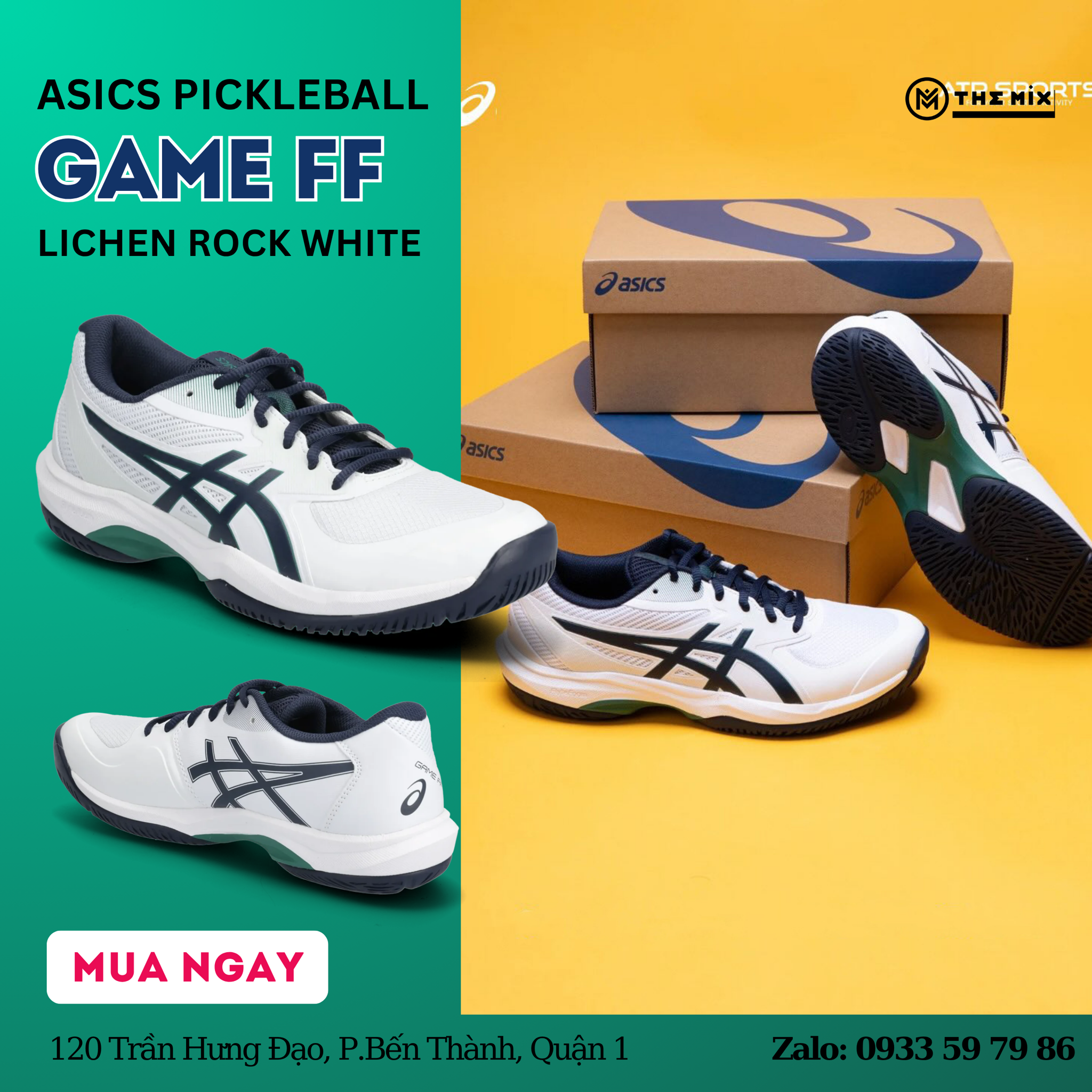 Asics Game FF White Midnight - 1041A489-102 - Hàng Chính Hãng