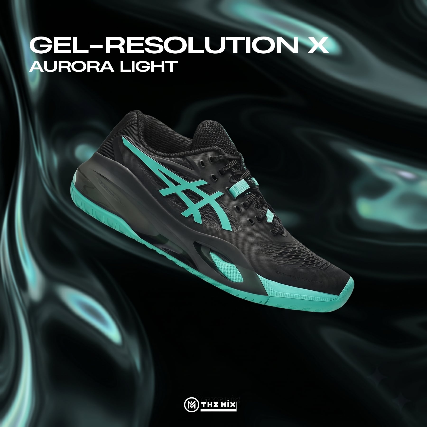 Asics Gel Resolution X Black Aurora Green - 1041A481-003 Chính Hãng