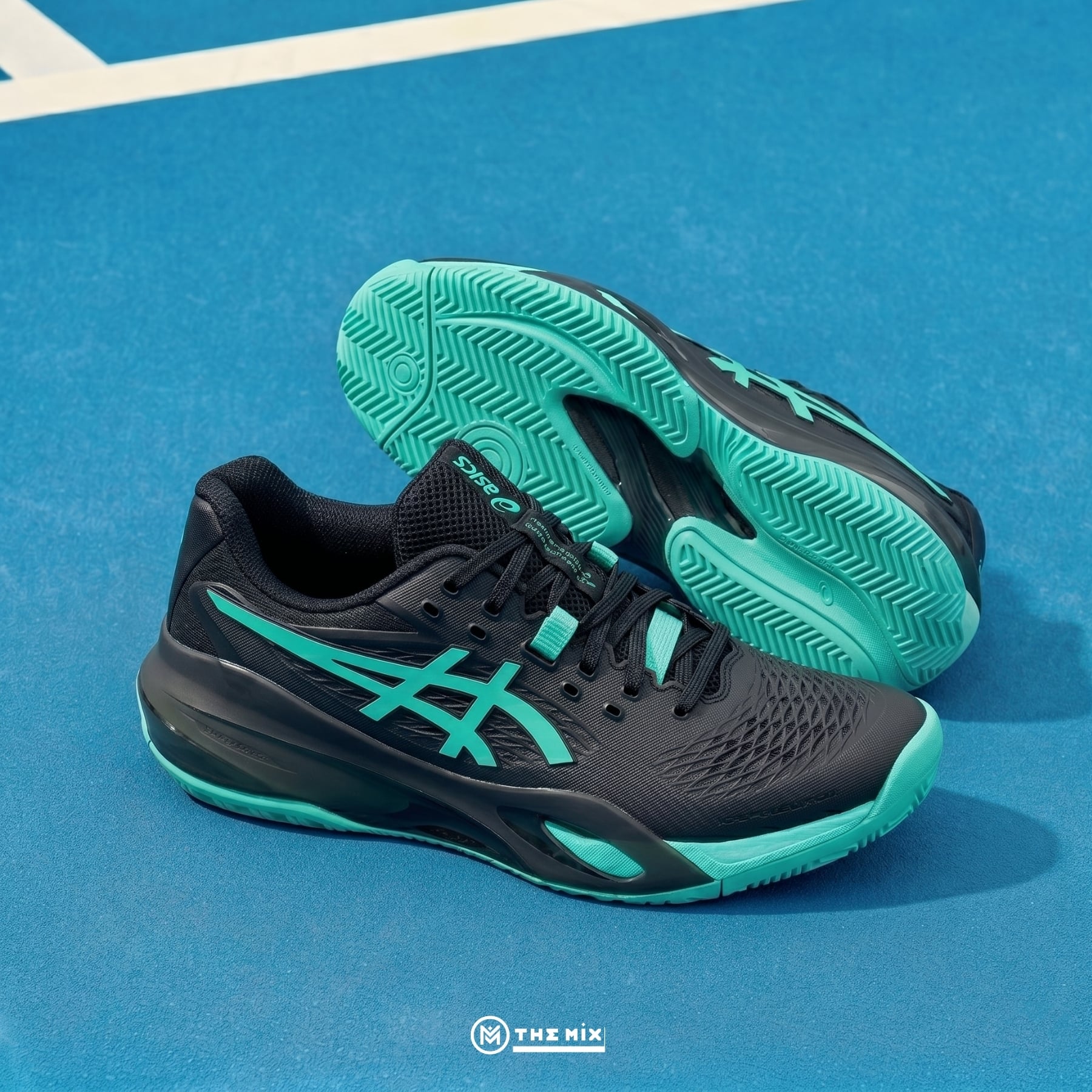 Asics Gel Resolution X Black Aurora Green - 1041A481-003 Chính Hãng