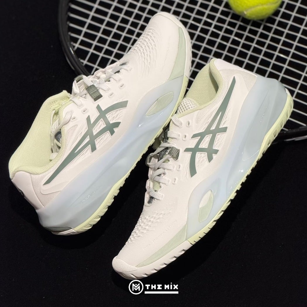 Asics Gel Resolution X White/ Monument Blue - 1042A279-102 Chính Hãng