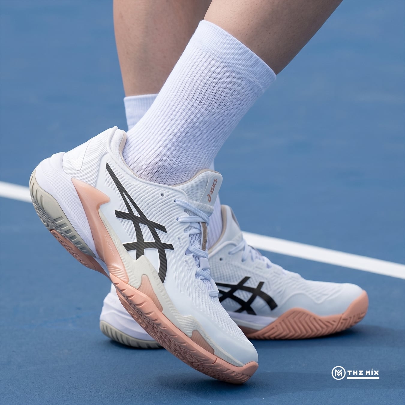 Asics Court FF 3 White Black Coffee, ASICS Court FF 3 1042A220-108, ASICS tennis shoes, FF BLAST tennis shoes, GEL cushioning court shoes, giày tennis ASICS cao cấp