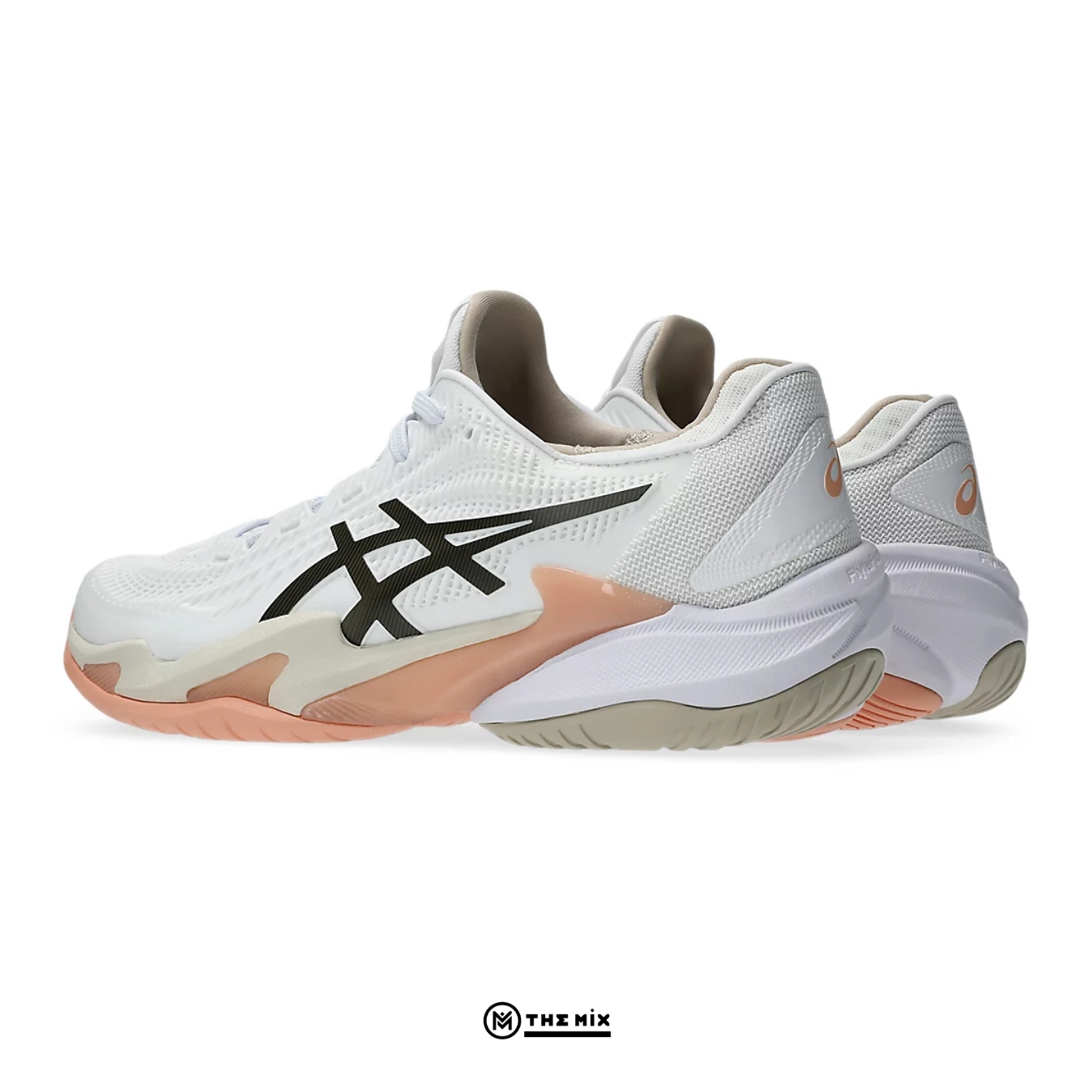 Asics Court FF 3 White Black Coffee, ASICS Court FF 3 1042A220-108, ASICS tennis shoes, FF BLAST tennis shoes, GEL cushioning court shoes, giày tennis ASICS cao cấp