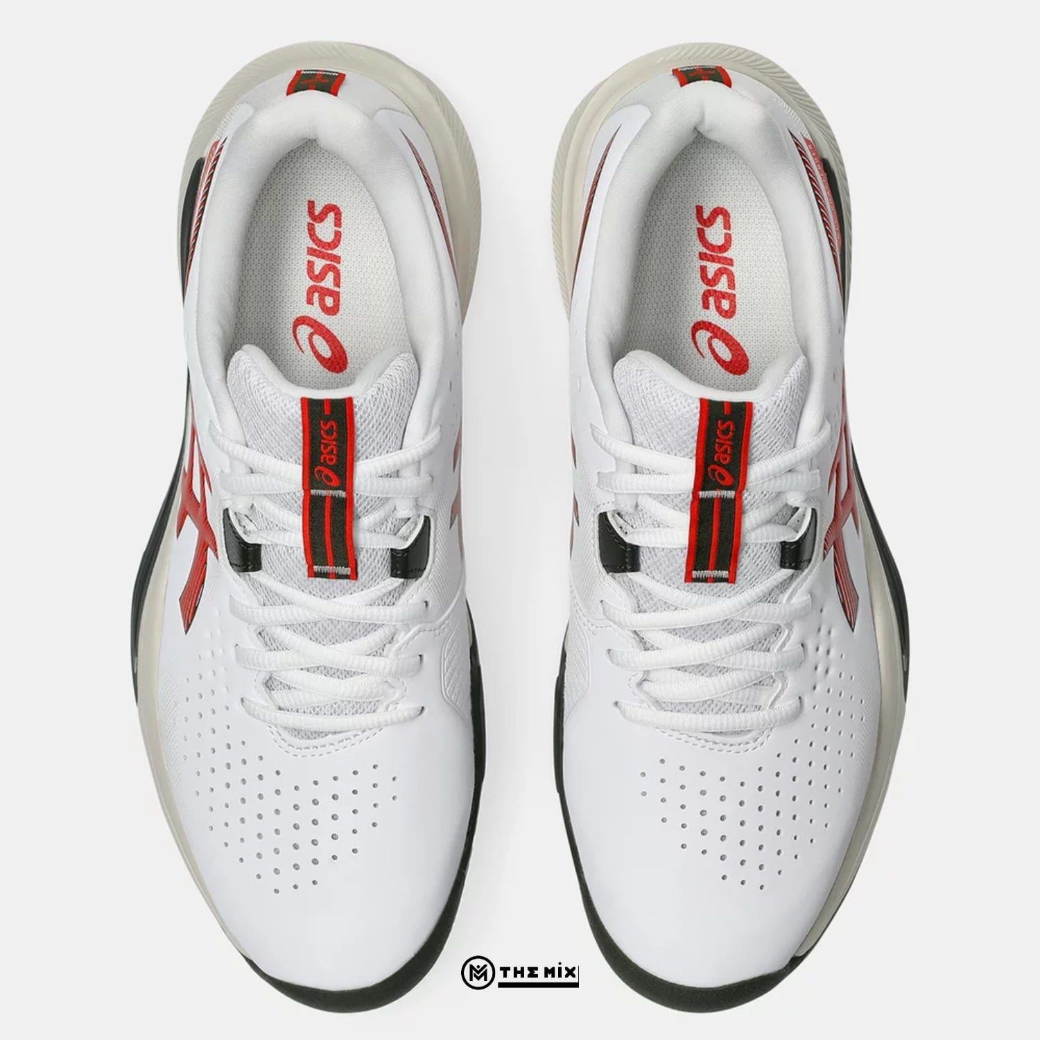 Asics Gel Challenger 15 White Cherry Tomato, ASICS tennis shoes, 1041A510-104, GEL cushioning, white red tennis shoes, court performance shoes, pickleball shoes