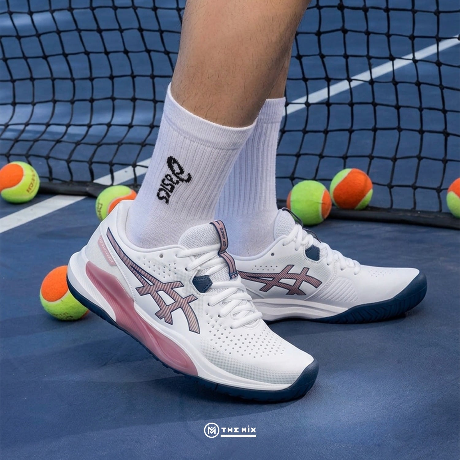 Asics Gel Challenger 15 White Taro Purple, ASICS women tennis shoes, 1042A294-105, GEL cushioning, purple tennis shoes, court performance shoes, asics women pickleball, picklball shoes, giày pickleball nữ