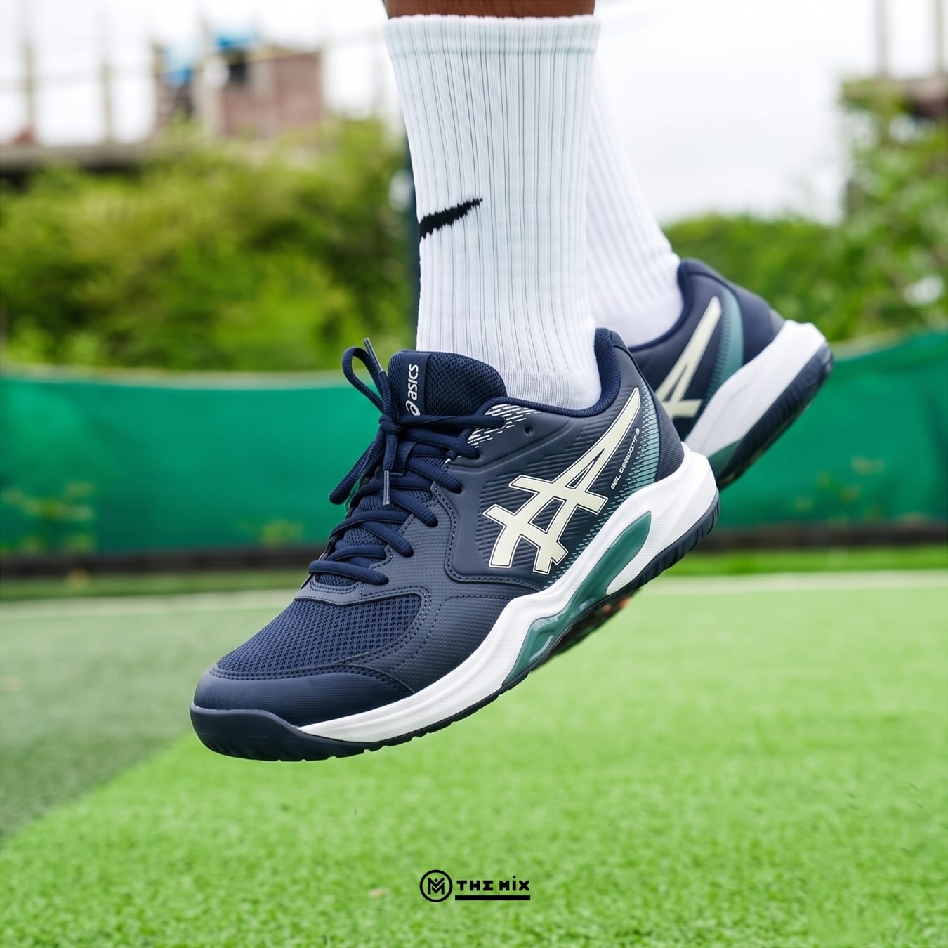 Asics Gel Dedicate 9 Midnight Oatmeal, ASICS Gel Dedicate 9 1041A543-400, ASICS tennis shoes, ASICS pickleball shoes, GEL cushioning court shoes, giày tennis ASICS