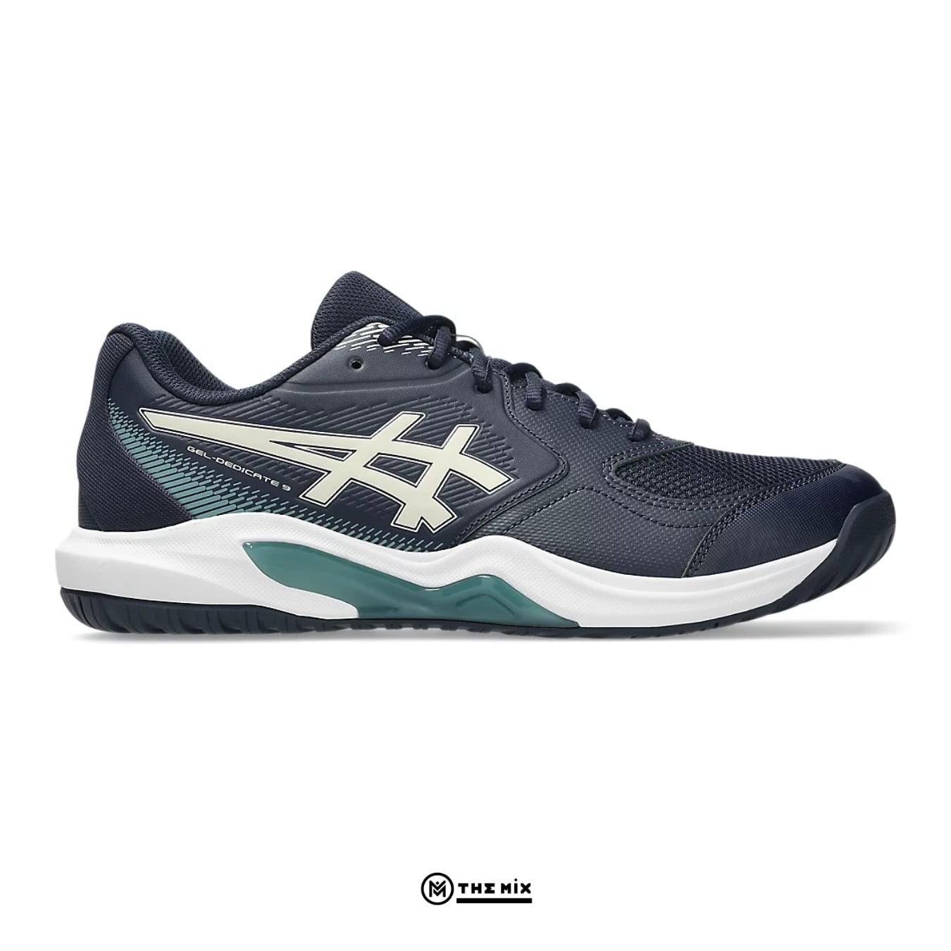 Asics Gel Dedicate 9 Midnight Oatmeal, ASICS Gel Dedicate 9 1041A543-400, ASICS tennis shoes, ASICS pickleball shoes, GEL cushioning court shoes, giày tennis ASICS